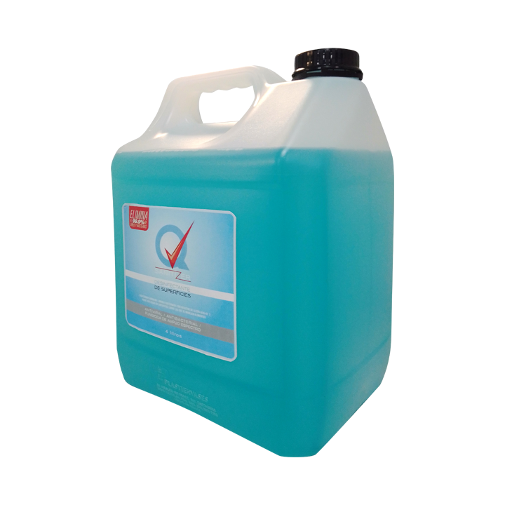 Q Sanitizer con sales de amonio cuaternario de quinta generación elimina virus y bacterias Q Sanitizer